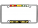 Vietnam Veteran 3 Service Ribbons - Car Metal License Plate Frame