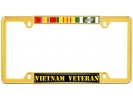 Vietnam Veteran 3 Service Ribbons - Car Metal License Plate Frame
