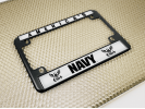 America's Navy - Motorcycle Metal License Plate Frame (wb)