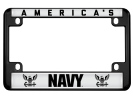 America's Navy - Motorcycle Metal License Plate Frame (wb)