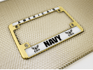 America's Navy - Motorcycle Metal License Plate Frame (wb)