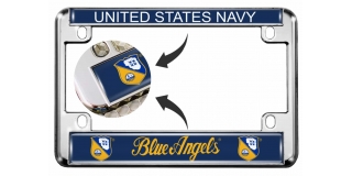 U.S. Navy Blue Angels - Motorcycle Metal License Plate Frame