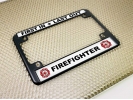 First In Last Out - Firefighter - Motorcycle Metal License Plate Frame