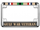 Gulf War Veteran - Motorcycle Metal License Plate Frame