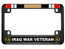 Iraq War Veteran - Motorcycle Metal License Plate Frame