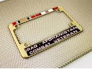 Iraq - Afghanistan Combat Veteran - Motorcycle Metal License Plate Frame