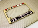 Iraq - Afghanistan Veteran - Motorcycle Metal License Plate Frame