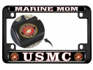 USMC - Marine Mom - Motorcycle Metal License Plate Frame