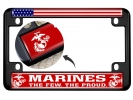 USMC - Marines. The Few. The Proud. - Motorcycle Metal License Plate Frame (rw)