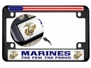 USMC - Marines. The Few. The Proud. - Motorcycle Metal License Plate Frame (wb)