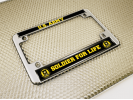 U.S. Army Soldier for Life - Motorcycle Metal License Plate Frame
