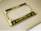 U.S. Army Soldier for Life - Motorcycle Metal License Plate Frame