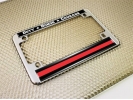 Duty Honor Courage Thin Red Line - Motorcycle Metal License Plate Frame