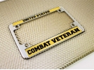 U.S. Combat Veteran - Motorcycle Metal License Plate Frame