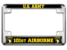 U.S. Army 101st Airborne - Motorcycle Metal License Plate Frame