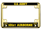 U.S. Army 101st Airborne - Motorcycle Metal License Plate Frame