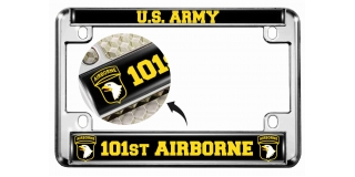 U.S. Army 101st Airborne - Motorcycle Metal License Plate Frame