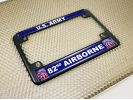 U.S. Army 82nd Airborne - Motorcycle Metal License Plate Frame