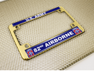 U.S. Army 82nd Airborne - Motorcycle Metal License Plate Frame