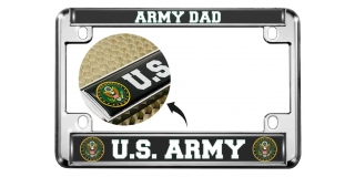 U.S. Army Dad - Motorcycle Metal License Plate Frame