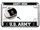 U.S. Army Mom with Star Logo - Motorcycle Metal License Plate Frame