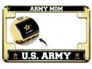 U.S. Army Mom with Star Logo - Motorcycle Metal License Plate Frame