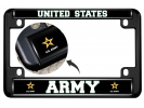 U.S. Army with Star Logo - Motorcycle Metal License Plate Frame