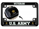 U.S. Army Veteran with Star Logo - Motorcycle Metal License Plate Frame