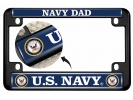 U.S. Navy Dad - Motorcycle Metal License Plate Frame