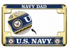 U.S. Navy Dad - Motorcycle Metal License Plate Frame