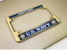 U.S. Navy Dad - Motorcycle Metal License Plate Frame
