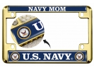 U.S. Navy Mom - Motorcycle Metal License Plate Frame