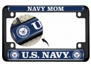 U.S. Navy Mom - Motorcycle Metal License Plate Frame (wb)