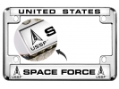 USAF - U.S. Space Force - Motorcycle Metal License Plate Frame (wb)