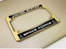 USAF - U.S. Space Force - Motorcycle Metal License Plate Frame (bw)