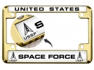 USAF - U.S. Space Force - Motorcycle Metal License Plate Frame (wb)