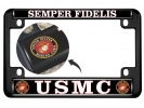 USMC - Semper Fidelis - Motorcycle Metal License Plate Frame
