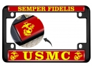 USMC - Semper Fidelis EGA - Motorcycle Metal License Plate Frame