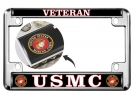 USMC - Veteran Marine Corps - Motorcycle Metal License Plate Frame