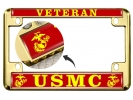 USMC - Veteran Marine Corps EGA - Motorcycle Metal License Plate Frame