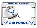 USAF - U.S. Air Force Symbol - Motorcycle Metal License Plate Frame