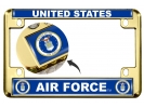 USAF - U.S. Air Force - Motorcycle Metal License Plate Frame