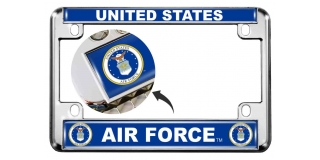 USAF - U.S. Air Force - Motorcycle Metal License Plate Frame