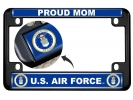 USAF - U.S. Air Force Proud Mom - Motorcycle Metal License Plate Frame