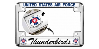 USAF - U.S. Air Force Thunderbirds - Motorcycle Metal License Plate Frame