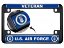 USAF - U.S. Air Force Veteran - Motorcycle Metal License Plate Frame