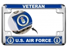 USAF - U.S. Air Force Veteran - Motorcycle Metal License Plate Frame