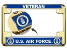 USAF - U.S. Air Force Veteran - Motorcycle Metal License Plate Frame
