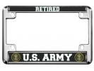 U.S. Army Retired - Motorcycle Metal License Plate Frame