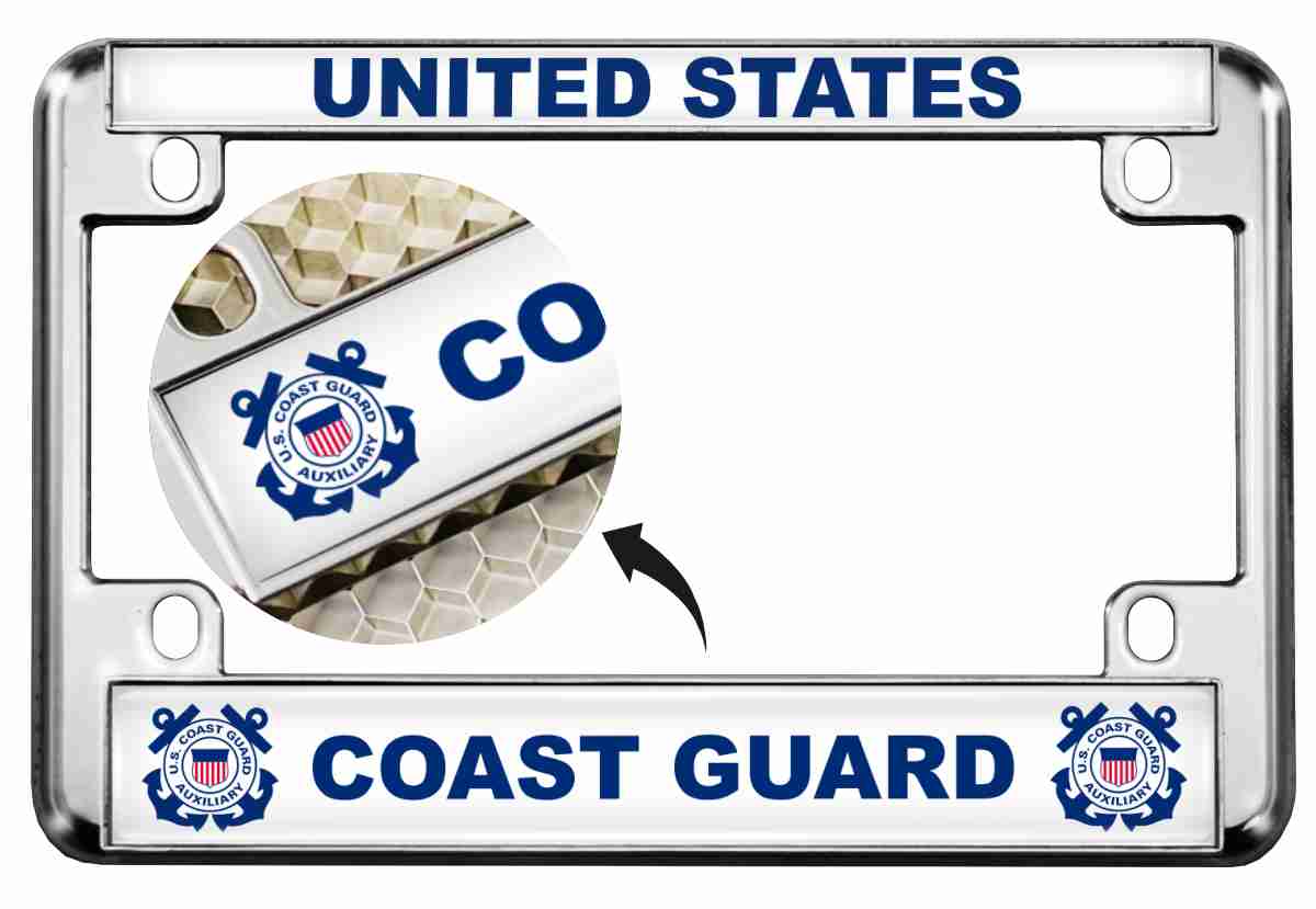 U.S. Coast Guard Patriotic Motorcycle License Plate Frame - Best ...